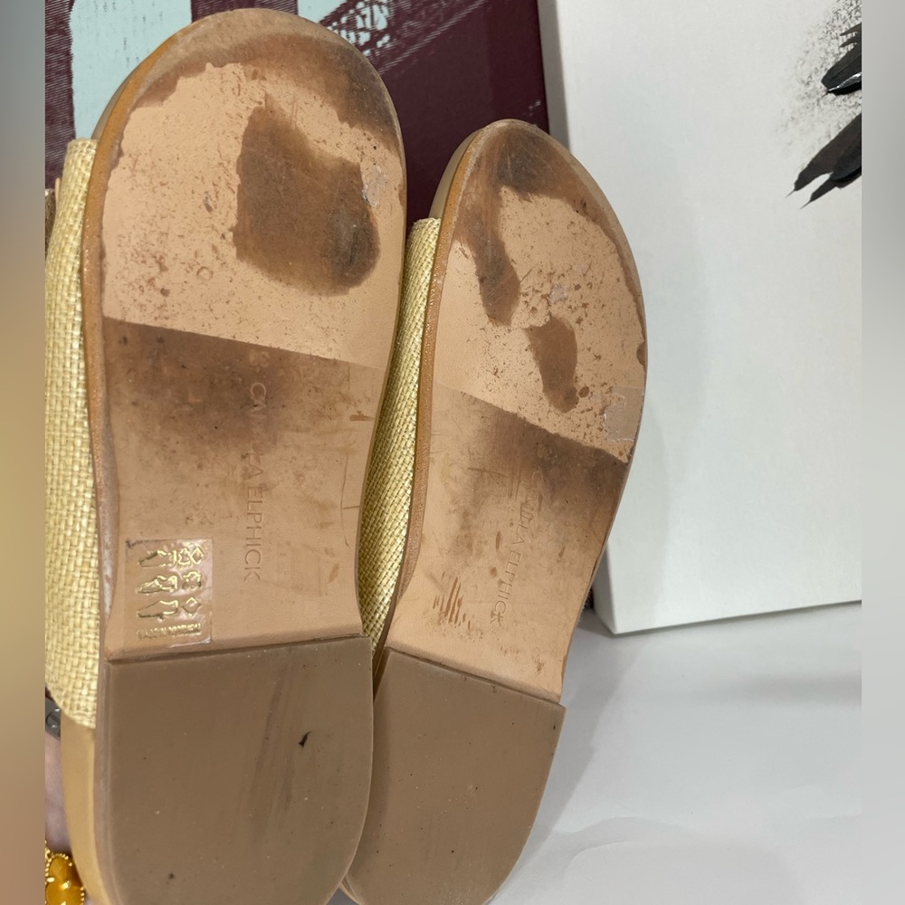 Camilla Elphick Maya Raffia embellished slides euro size 38 - Picture 12 of 15